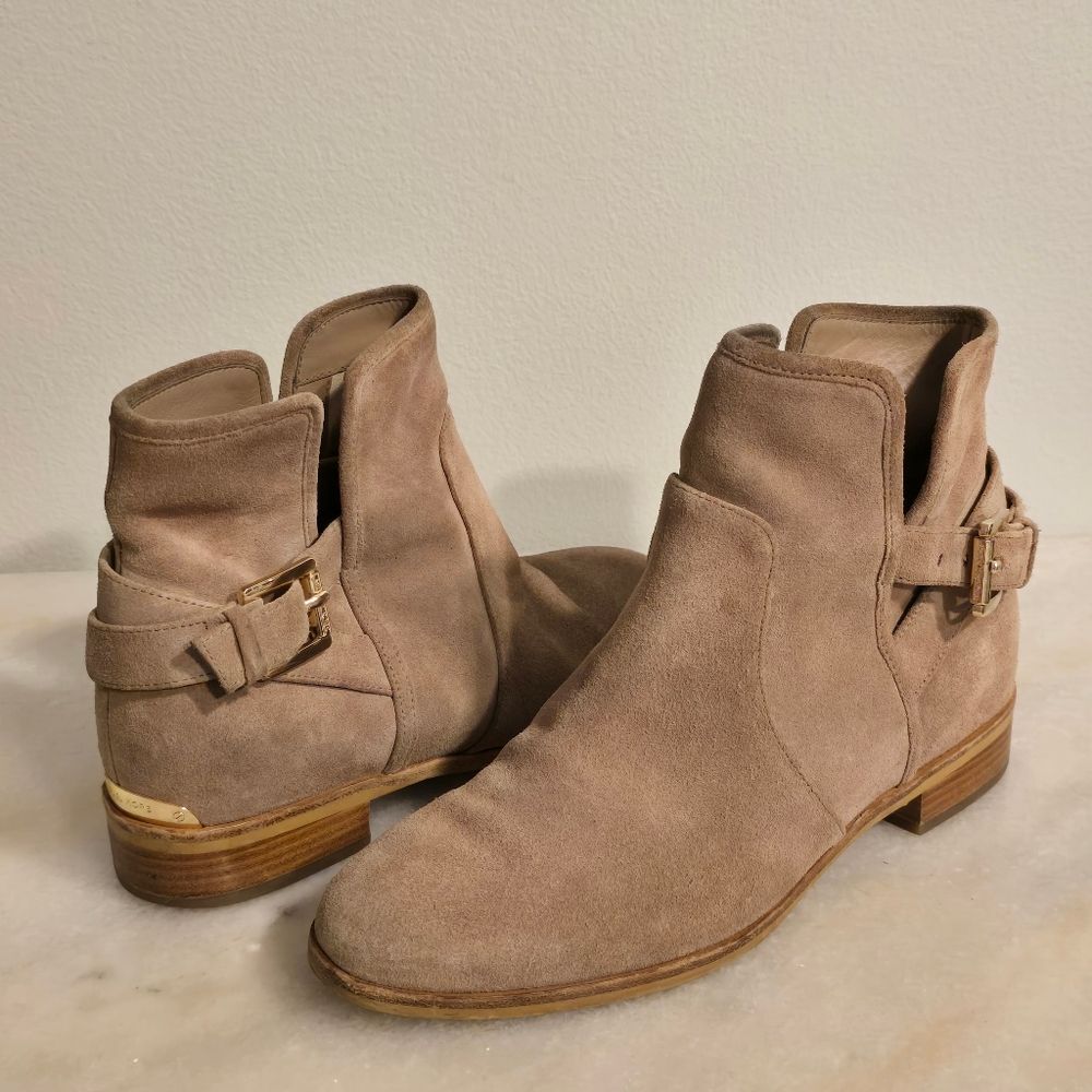Michael Kors Salem Tan suede Booties 7M